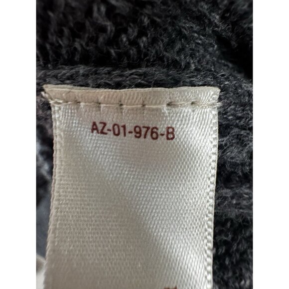 VTG Y2K Arizona Pink Charcoal Striped V-Neck Cable Knit Sweater XL 90s Cozy Knit - Picture 7 of 9